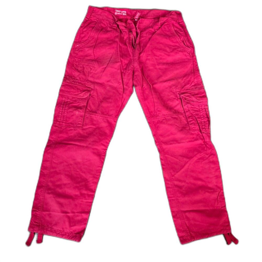Jordan Craig Ross Plaza Utility Cargo Pants Red Drawstring Straps Sz 38